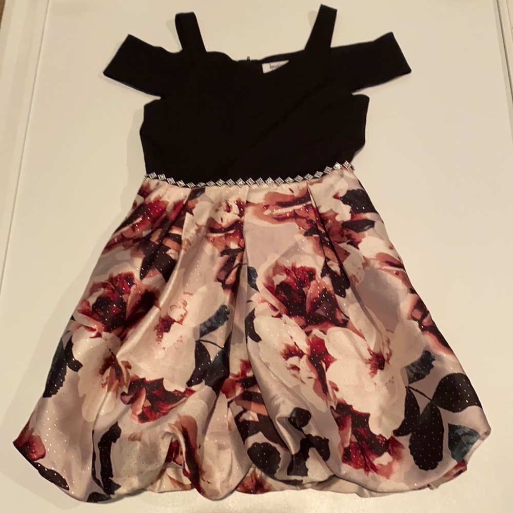 Speechless kids black floral dress